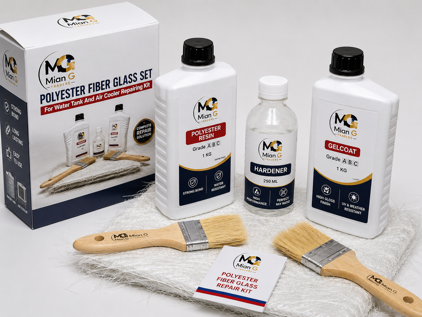 Polyster Fiber glass set For Water tank And Air Cooler Repairing Kit
